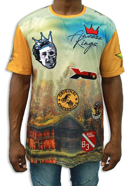 Risq Takers Military Patch Wheat Tee