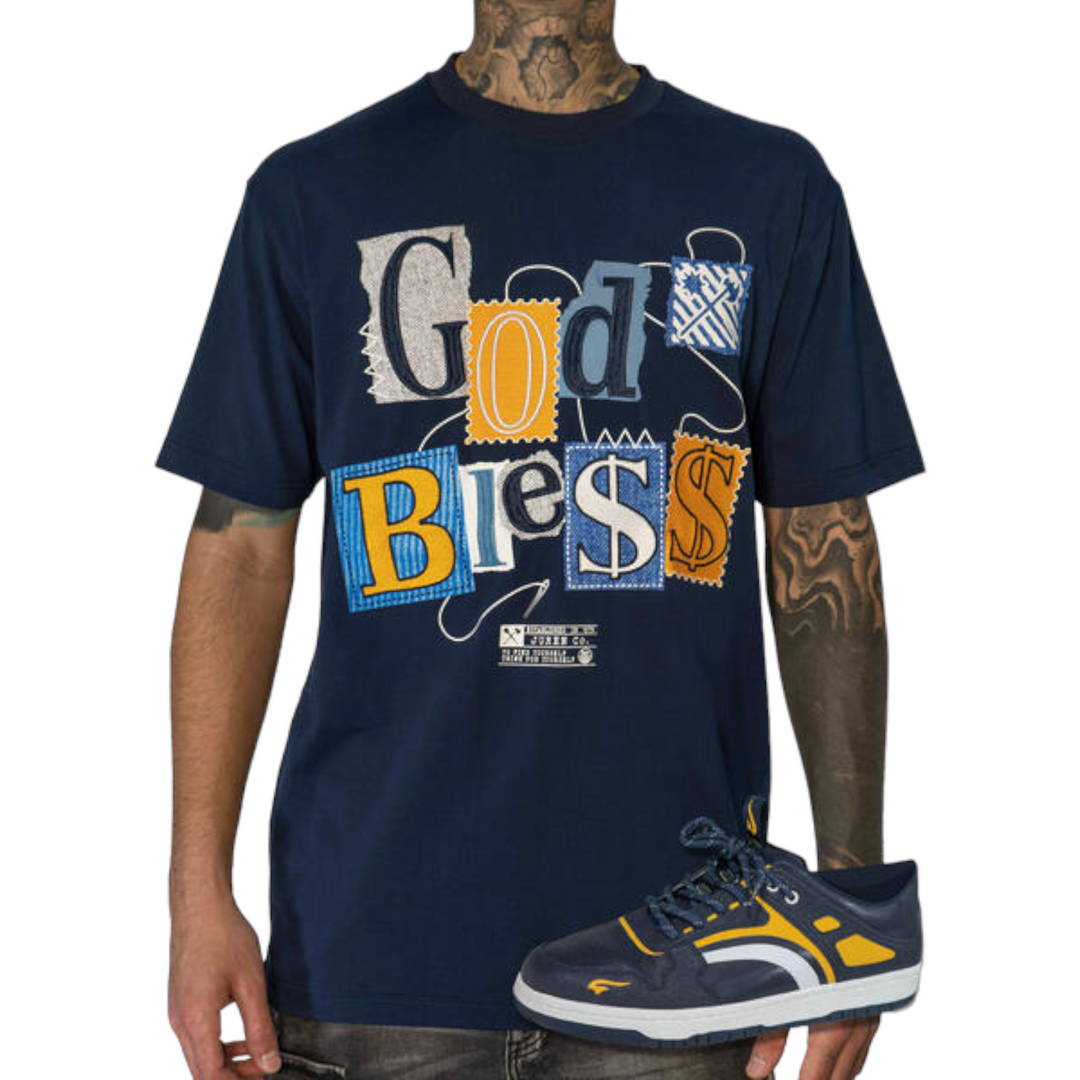 Juren God Bless Tee Navy