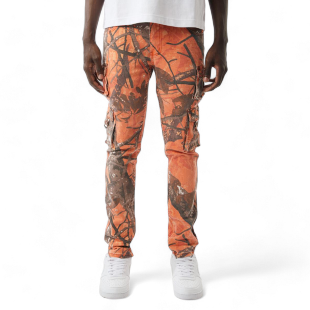 Kindred  Slim Fit Straight Leg Orange Camo Jeans