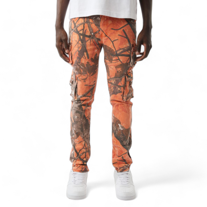 Kindred Stacked Orange Camo Jeans