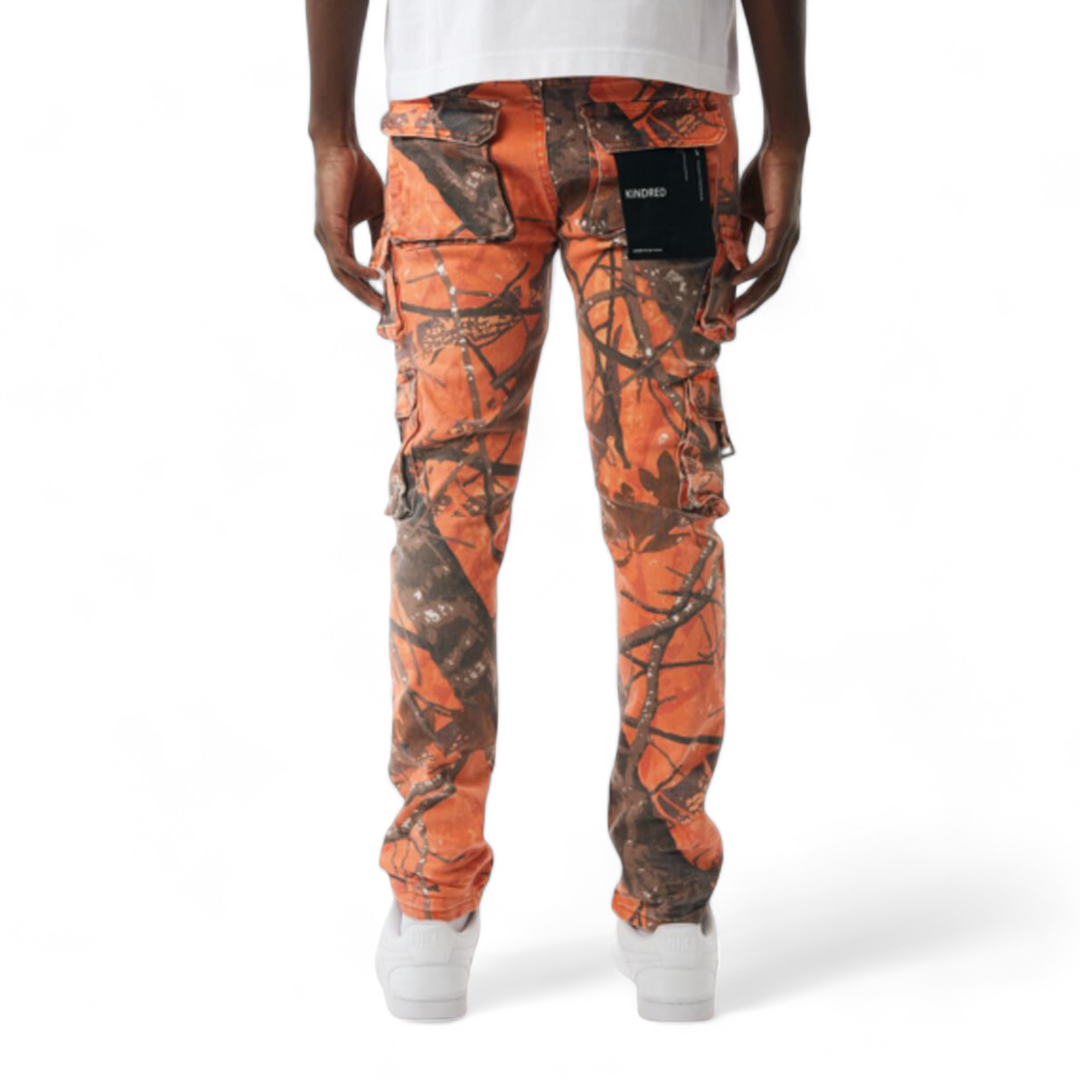 Kindred  Slim Fit Straight Leg Orange Camo Jeans