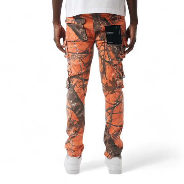 Kindred Stacked Orange Camo Jeans