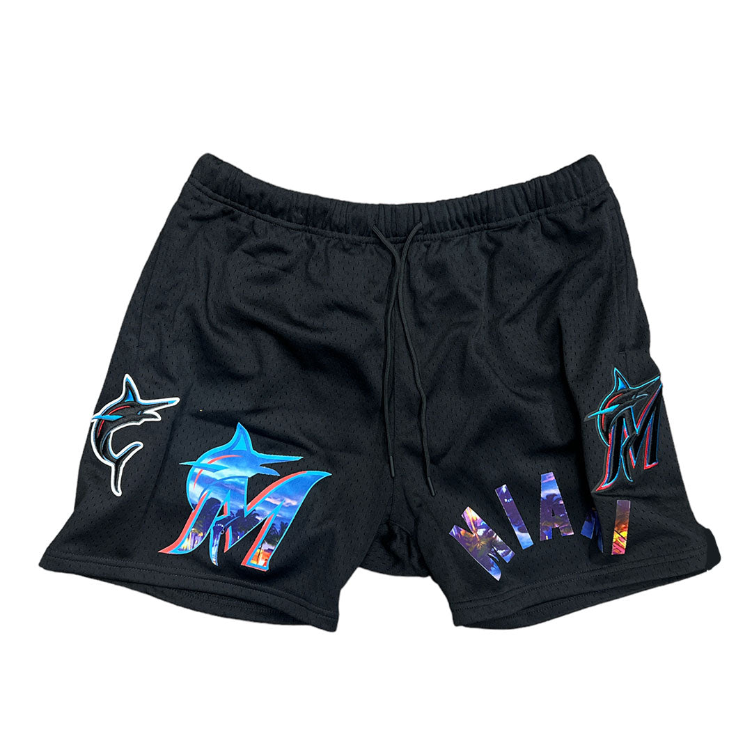 PRO MAX MIAMI MARLINS CITY SCAPE MESH SHORT