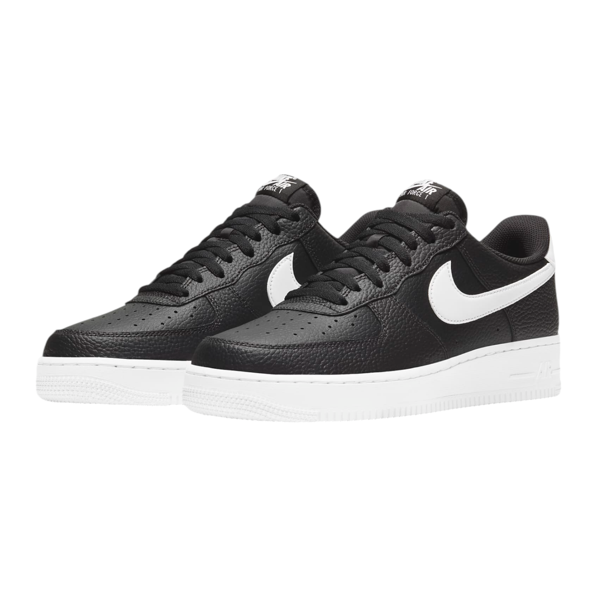 Nike Air Force 1 Low '07 Black White Pebbled Leather – Purple Carpet Miami