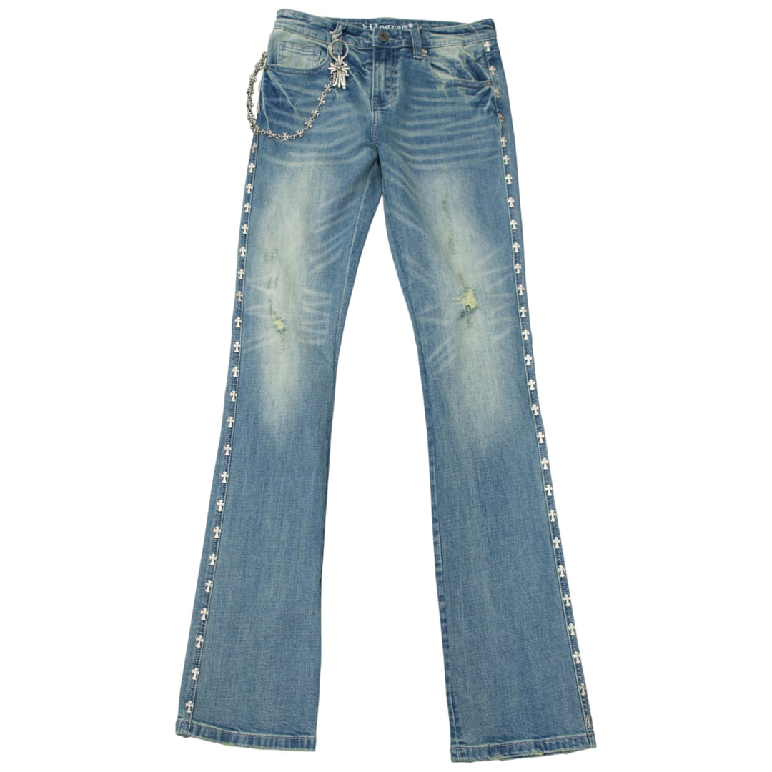 Kilogram Medium Blue Stack With Studs Jean