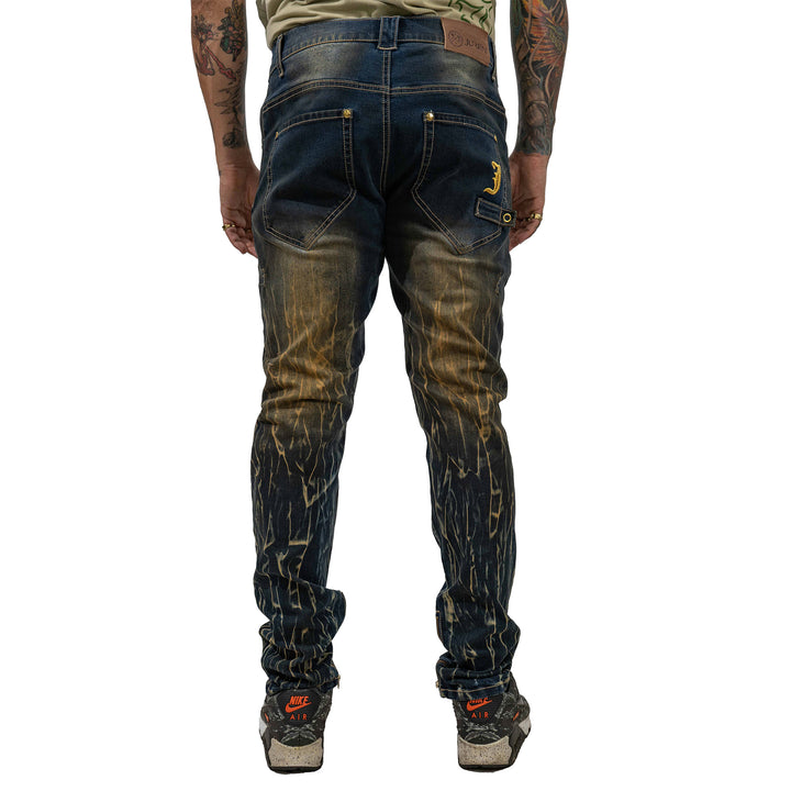 Juren Dark Bronze Wash Denim Jeans
