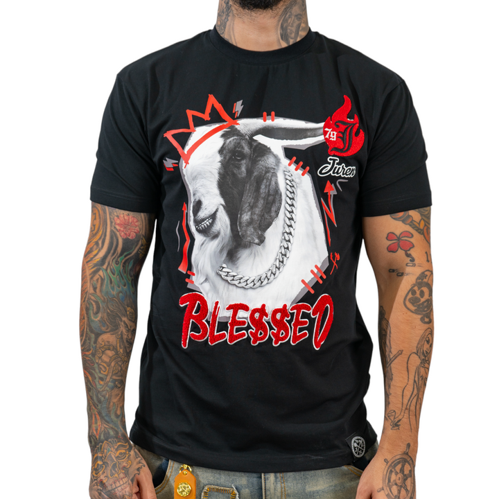 Juren Ble$$ed Goat Tee Black