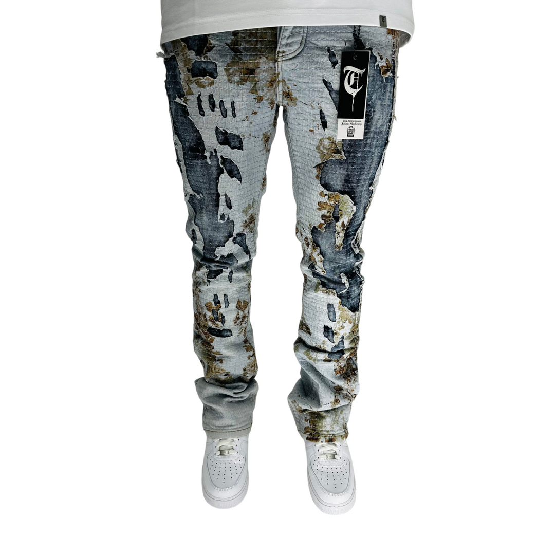 TRNCHS "Floridians" Stacked Jeans Brown