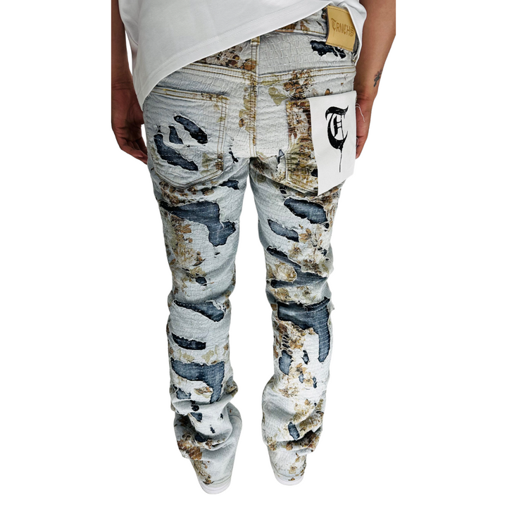 TRNCHS "Floridians" Stacked Jeans Brown