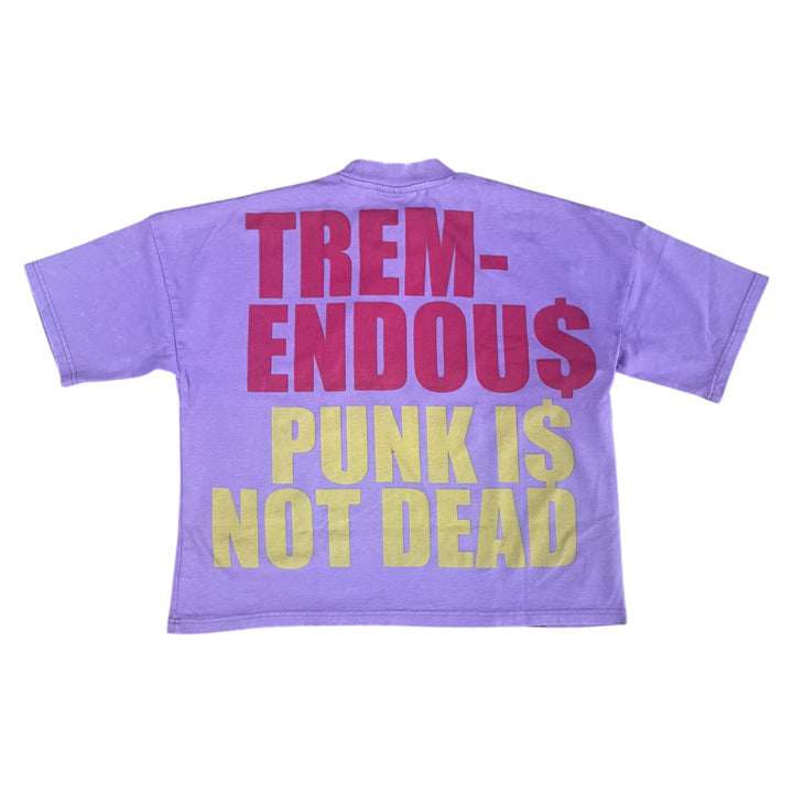 Stray Punk Is Not Dead Crop Shirt Purple