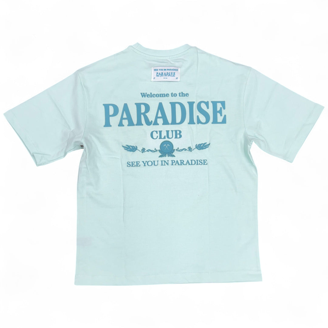 See You In Paradise Crop Tee 9206 Costal Blue