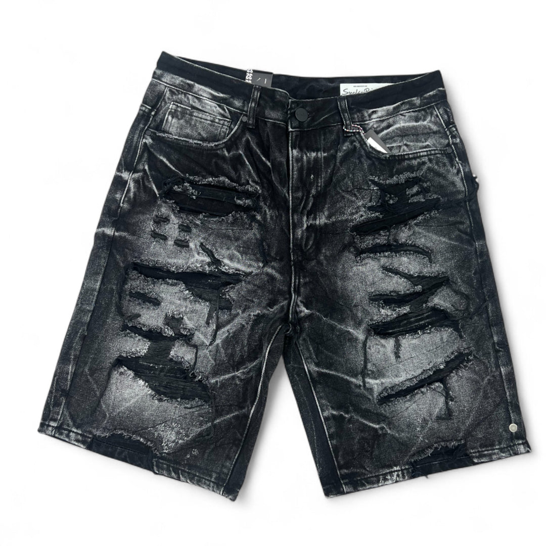 Smoke Rise Heavy Rip & Repair Short Sable Black