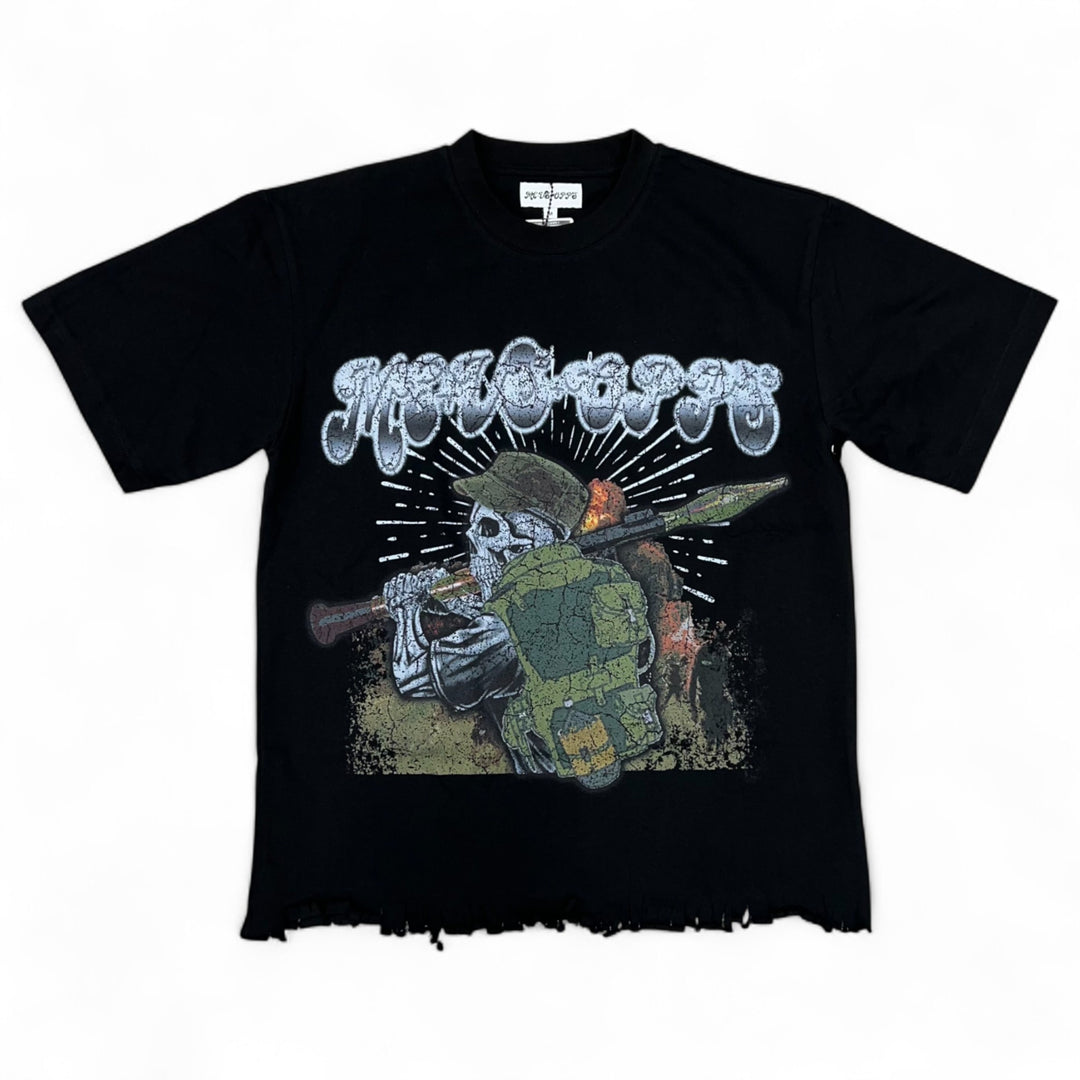 Me Vs Opps Honorable Fighter Crop Tee Black