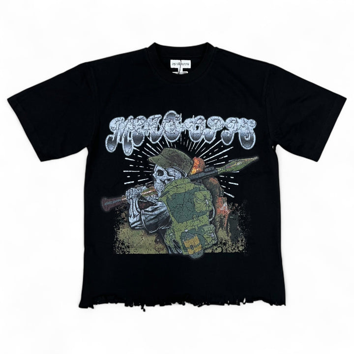 Me Vs Opps Honorable Fighter Crop Tee Black