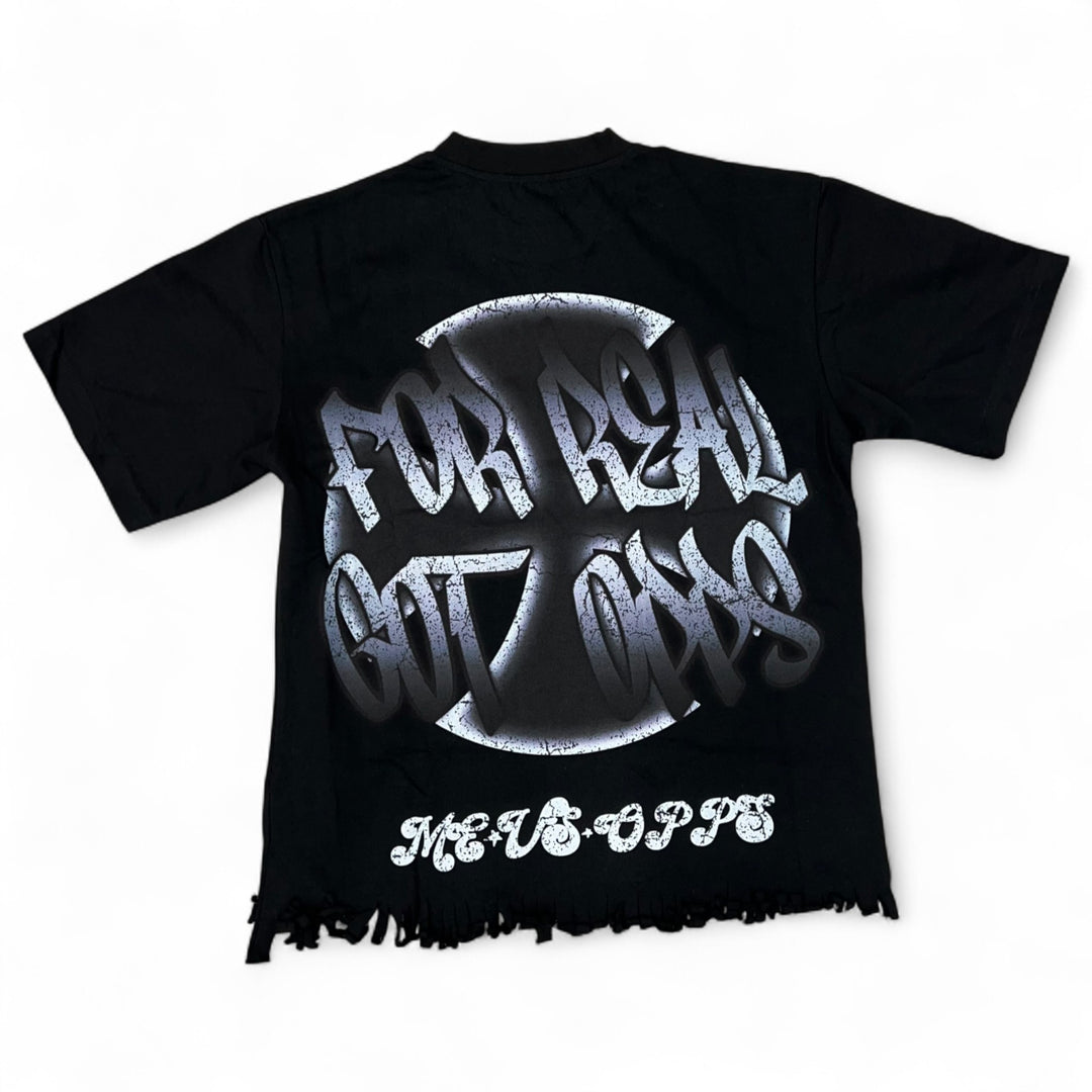 Me Vs Opps Honorable Fighter Crop Tee Grey