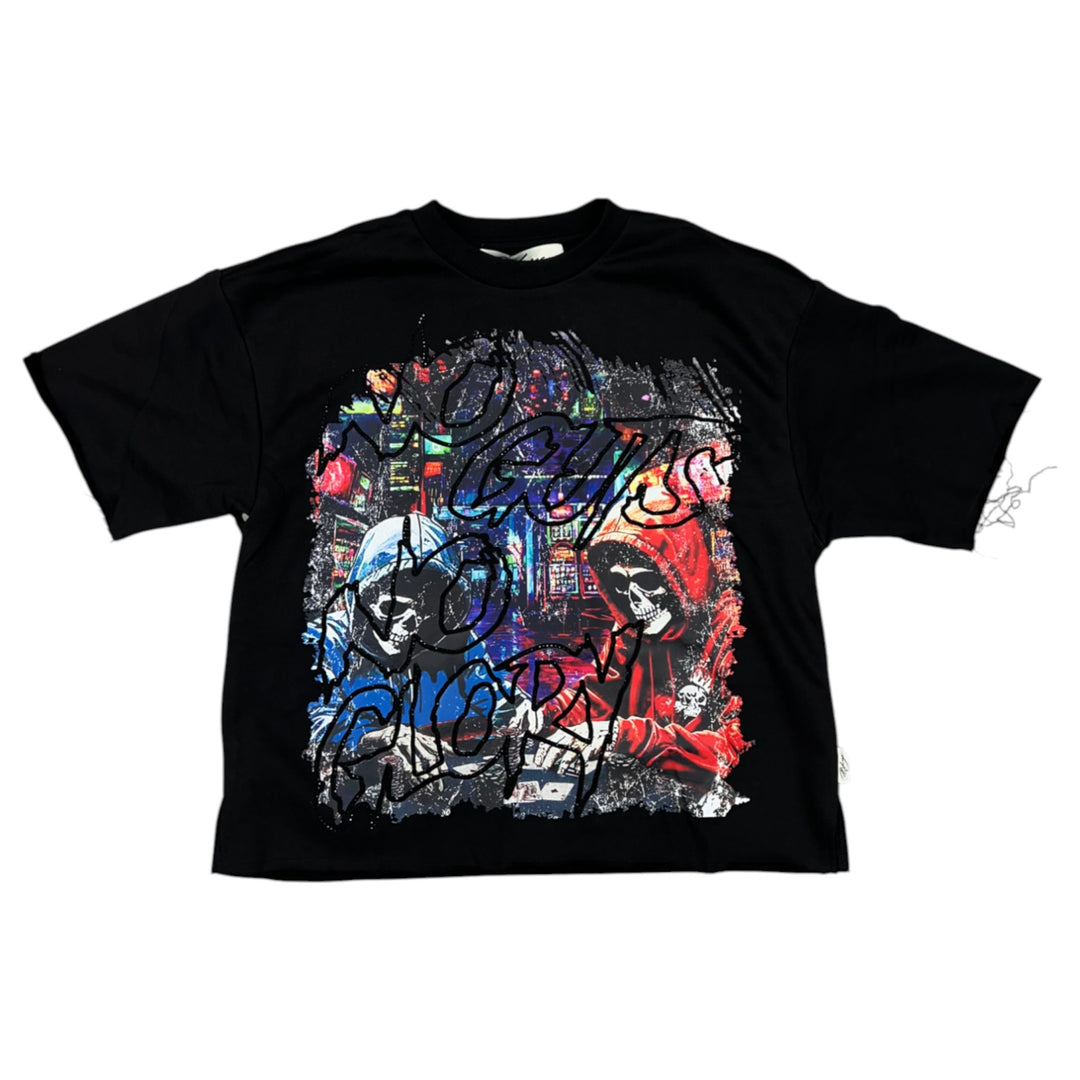 BKYS T1334 No Guts Cropped Tee Black