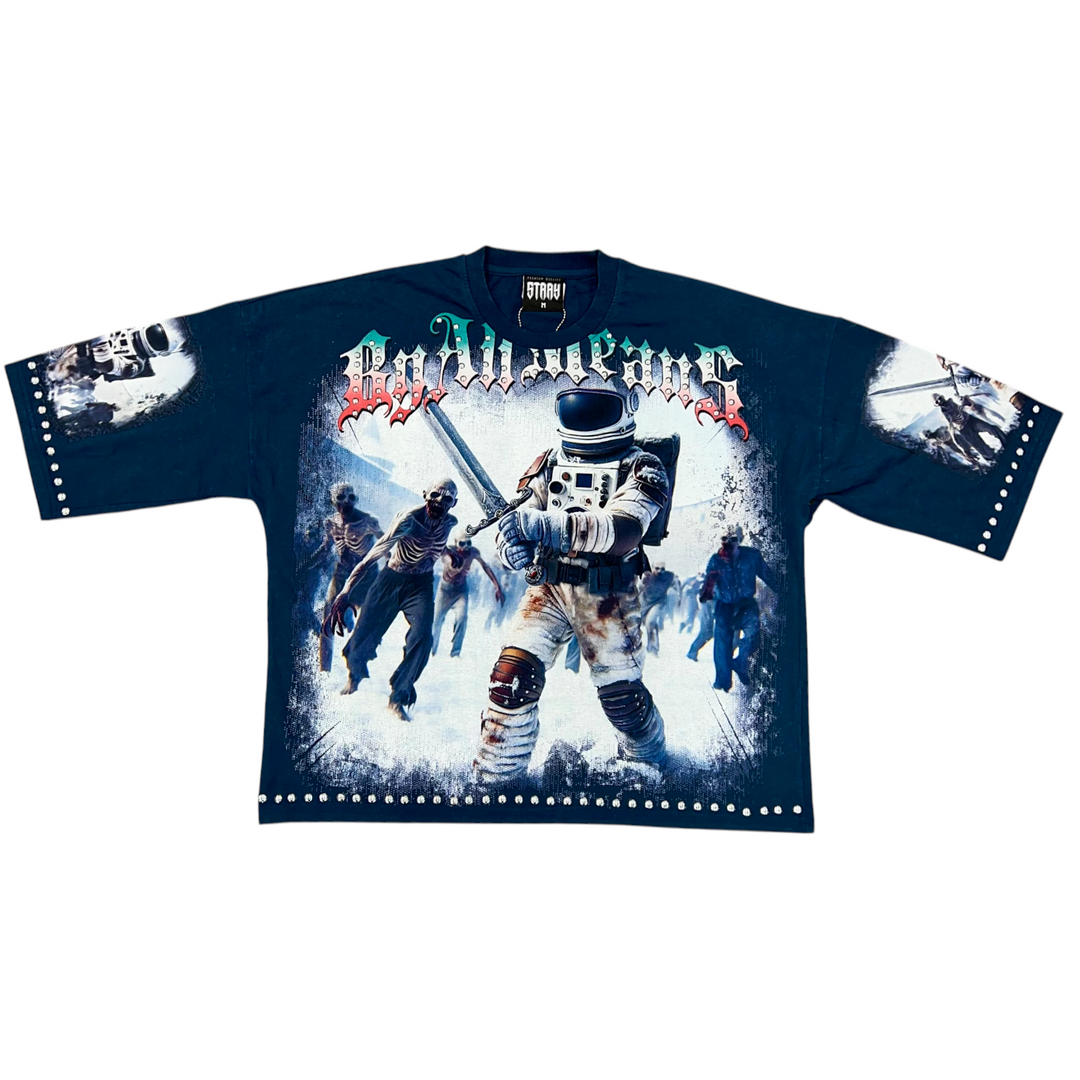 Stray 3rd Delivery 3/4 Sleeve Tee Navy