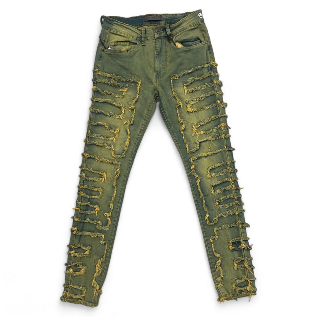 KDNK Patched Skinny Jeans