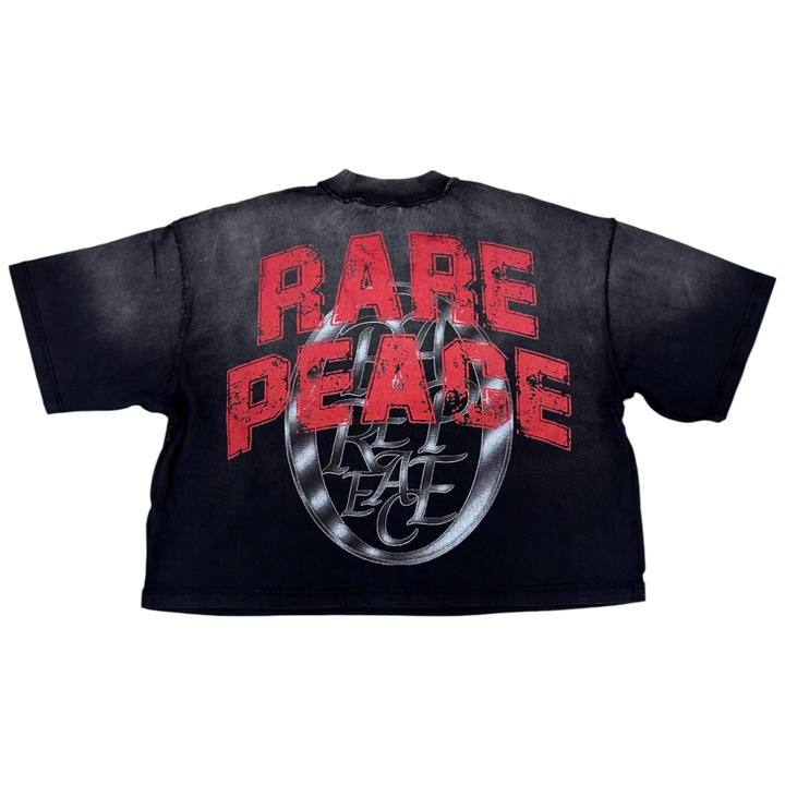 Rare Peace Chaos Crop Shirt Black