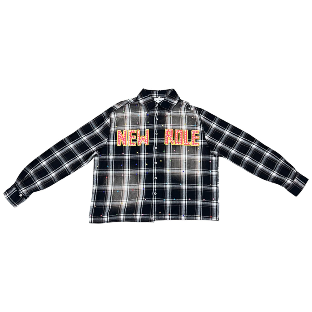 Kleep Plaid Crop Shirt Umbro Black