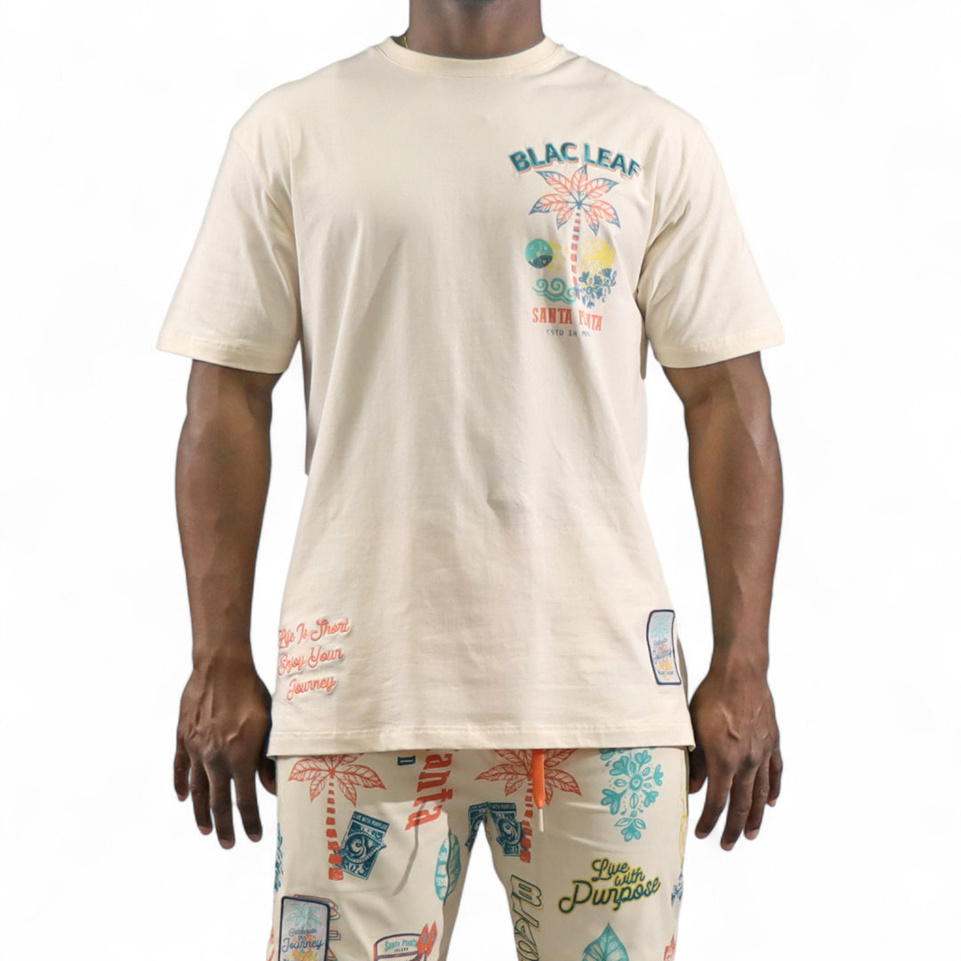 Blac Leaf Enjoy Life Big & Tall Shirt Natural