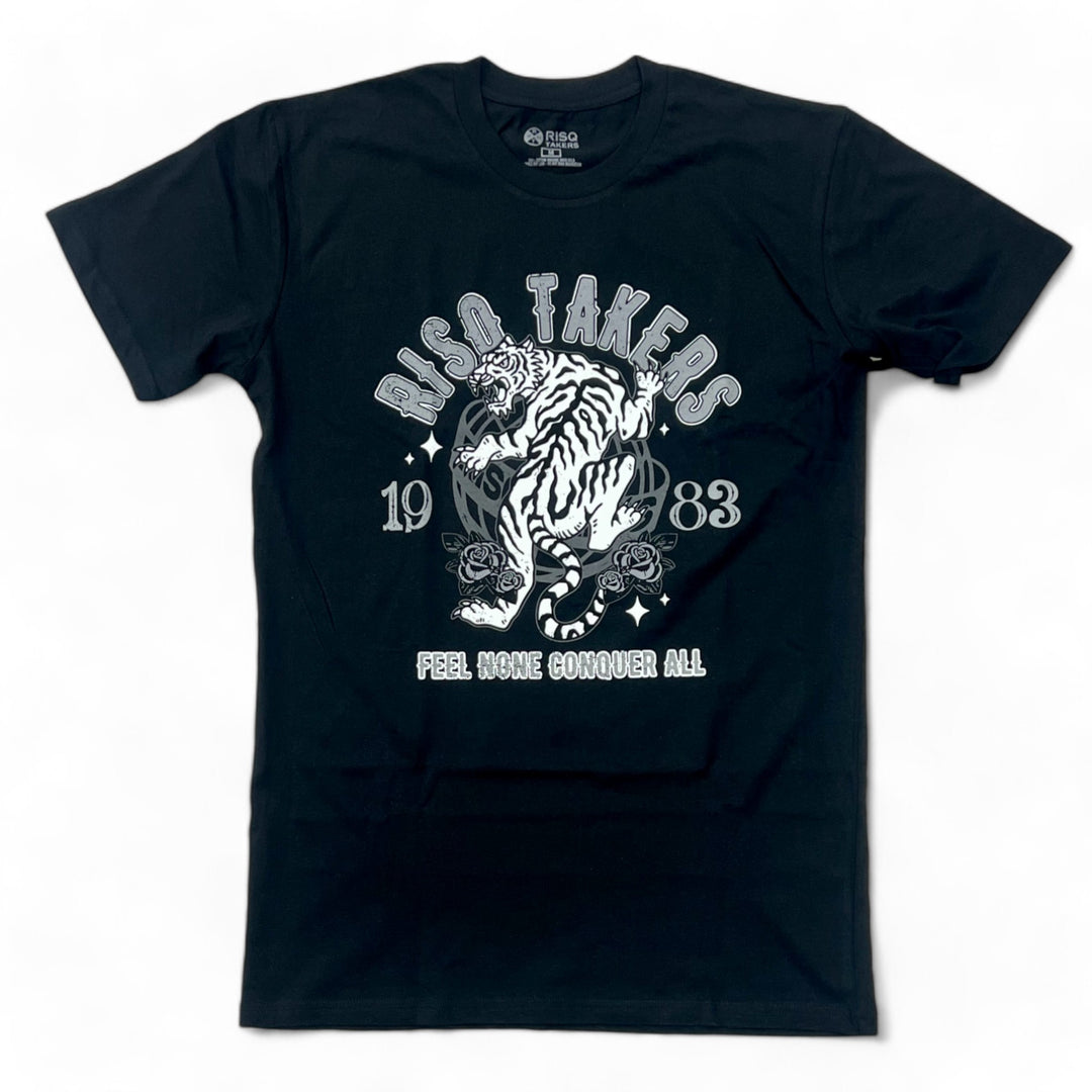 Risq Takers Feel None Conquer All Tee Black