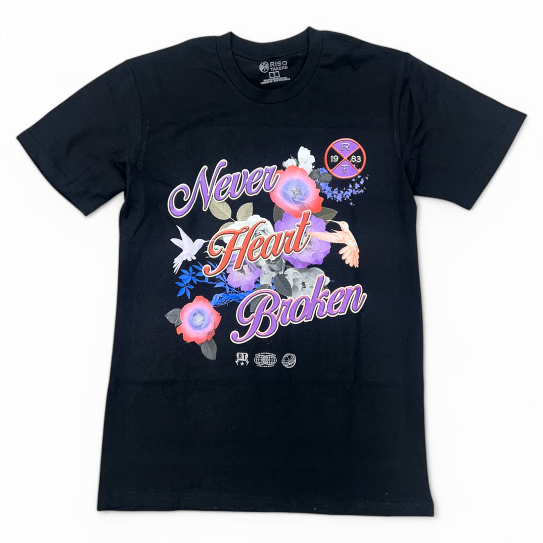 Risq Takers Never Heart Broken Tee Blk/Multi