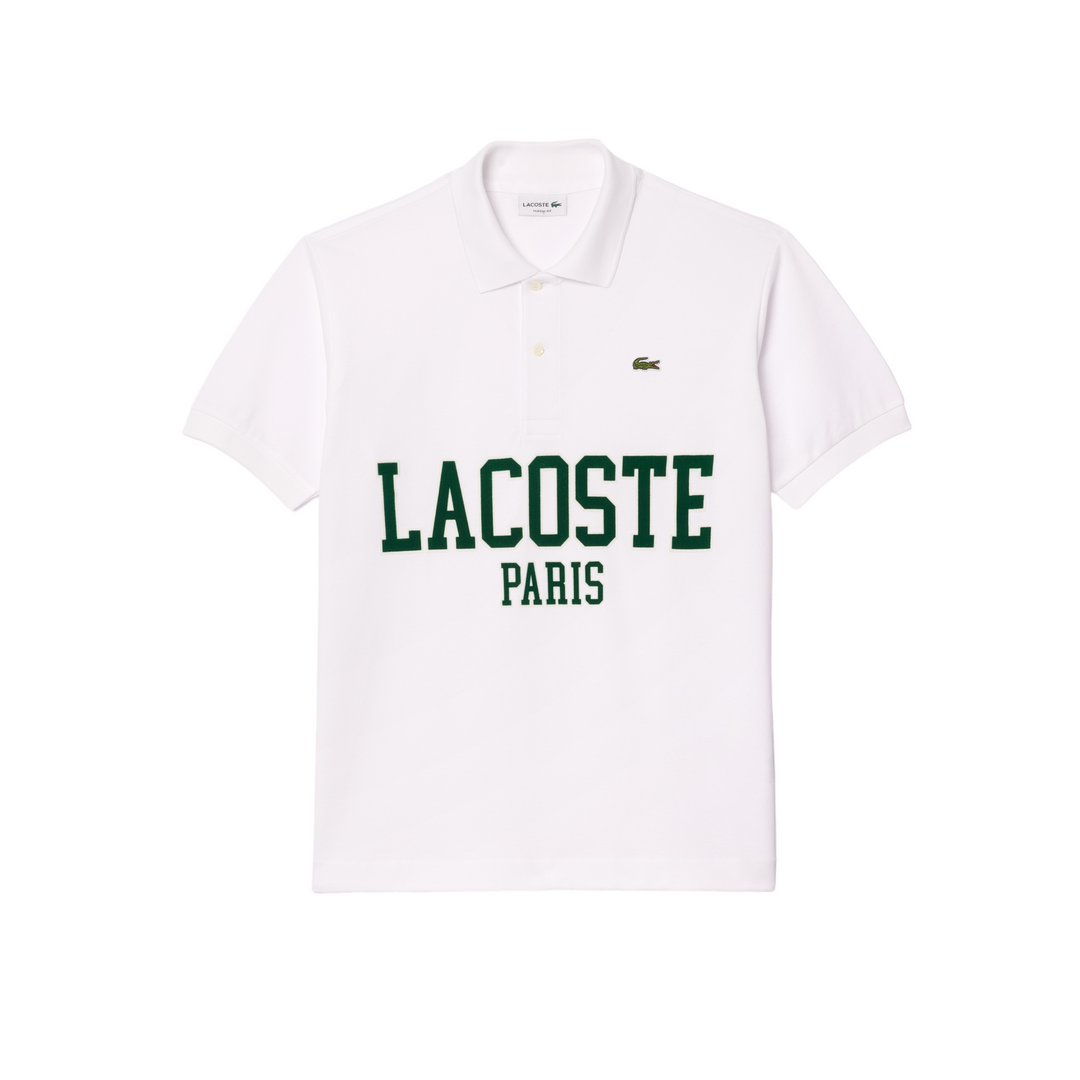 Lacoste Branded Piqué Polo White