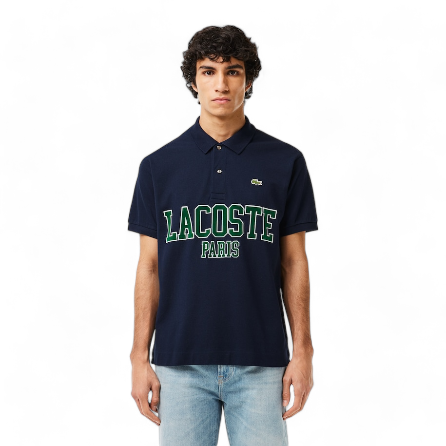 Lacoste Branded Piqué Polo Navy