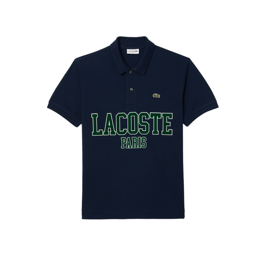 Lacoste Branded Piqué Polo Navy