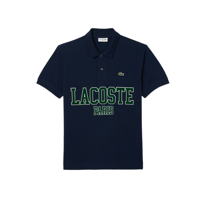 Lacoste Branded Piqué Polo Navy