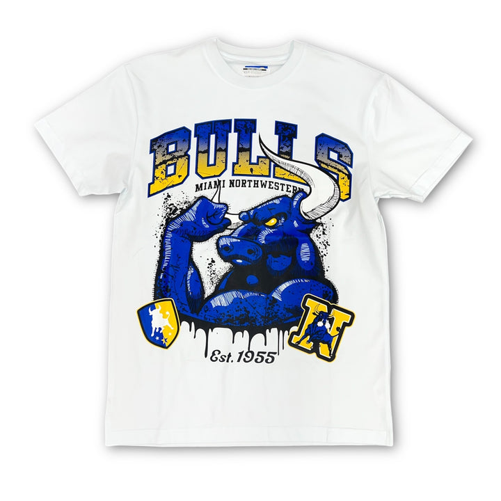 District Of Dade Bulls Flexin Tee White