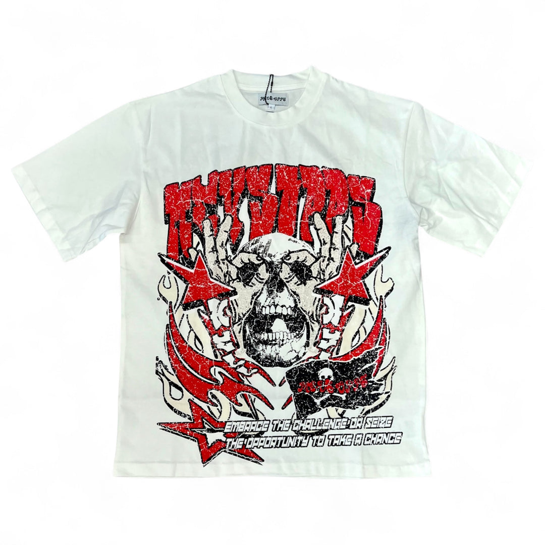 Me Vs Opps Honorable Fighter Crop Tee White
