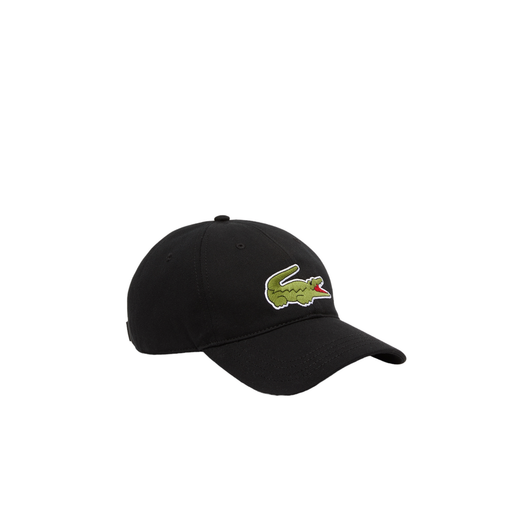 Lacoste Unisex Adjustable Organic Cotton Twill Cap Black