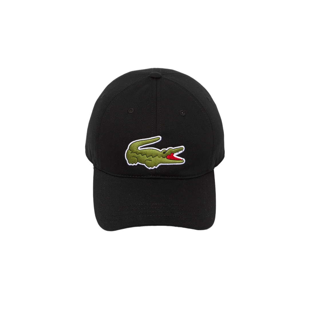 Lacoste Unisex Adjustable Organic Cotton Twill Cap Black