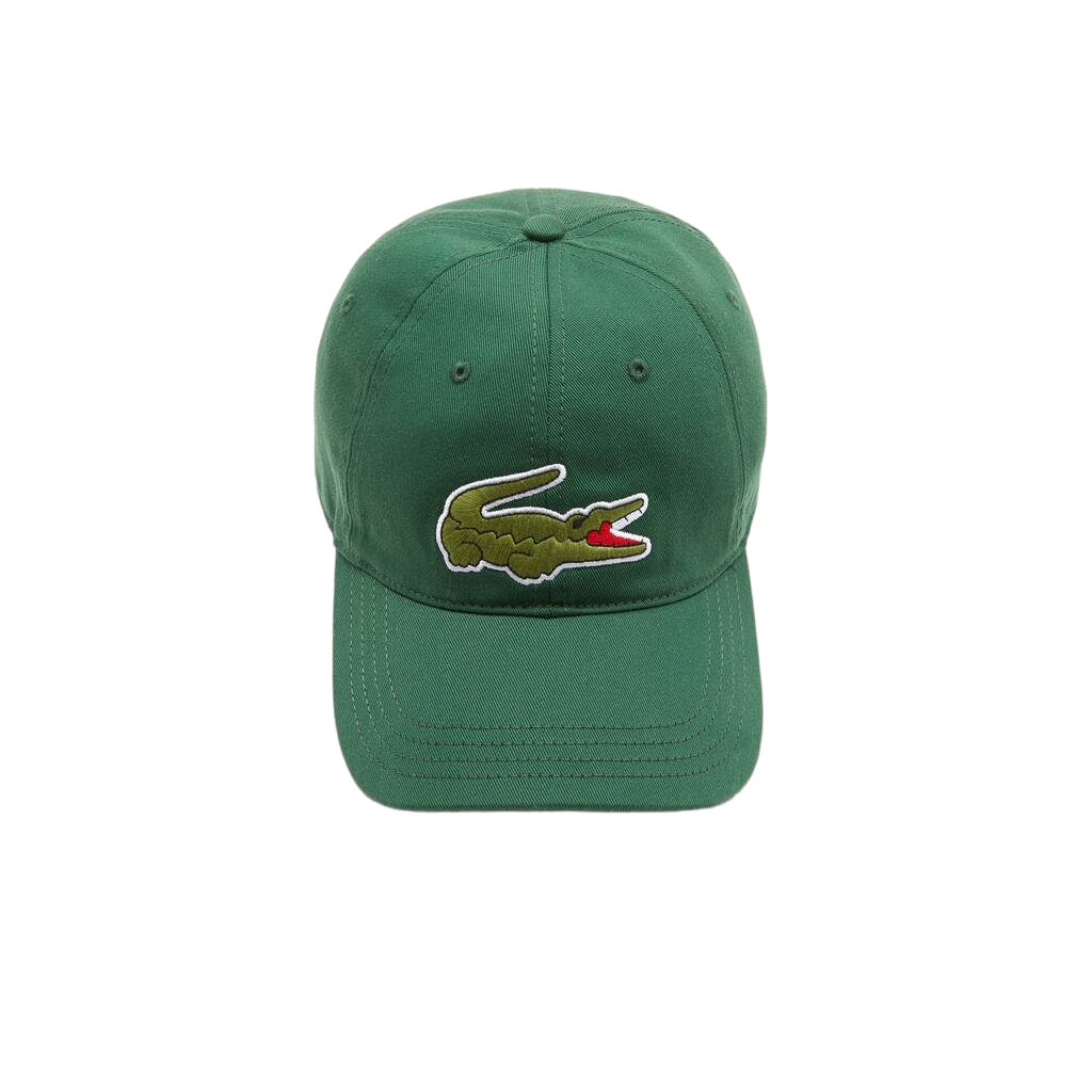 Lacoste Unisex Adjustable Organic Cotton Twill Cap Olive