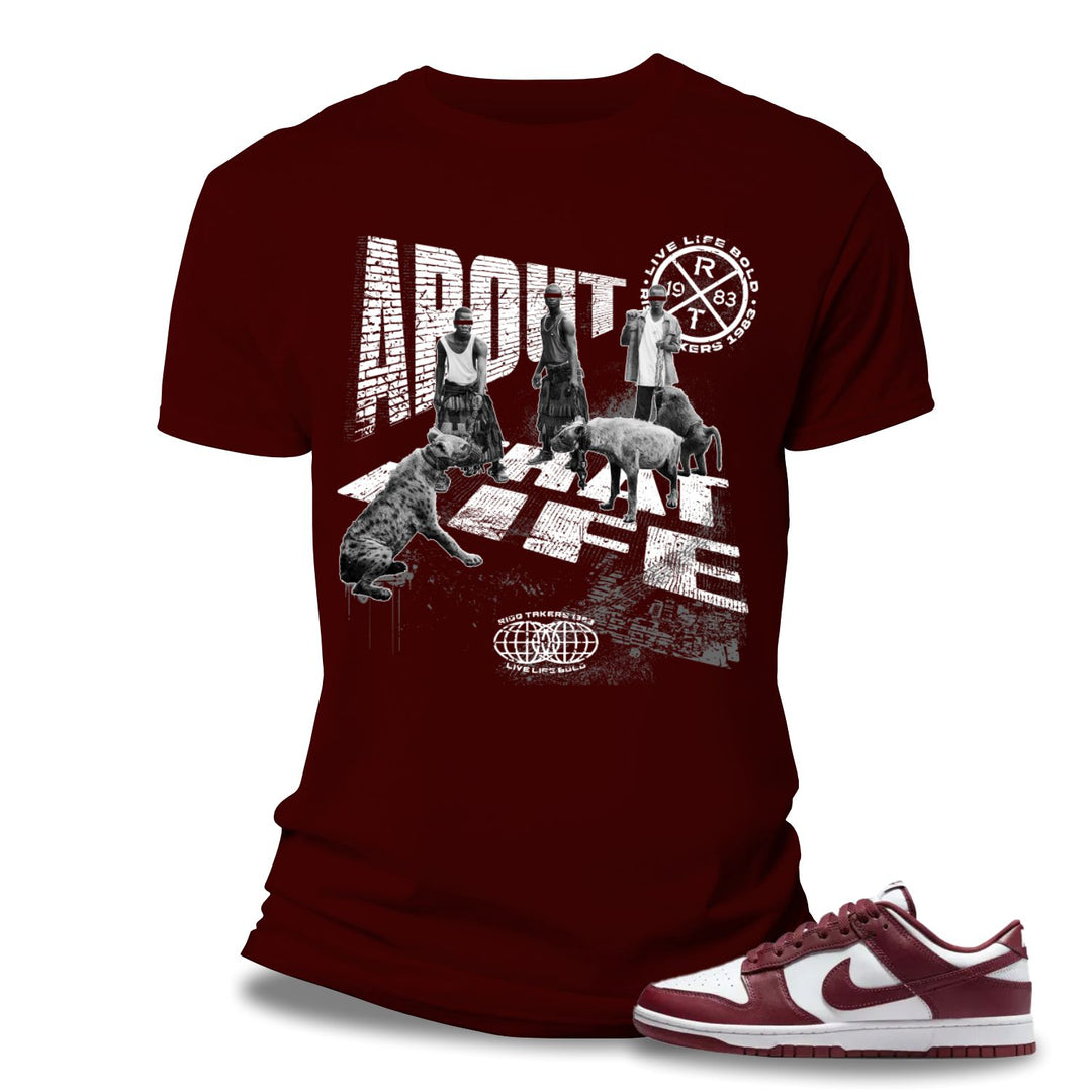 Risq Takers "About That Life" Tee Burgundy