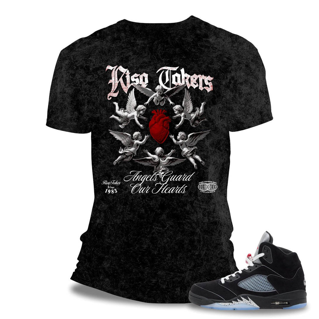Risq Takers Angel Guard Hearts Tee Blk/Red