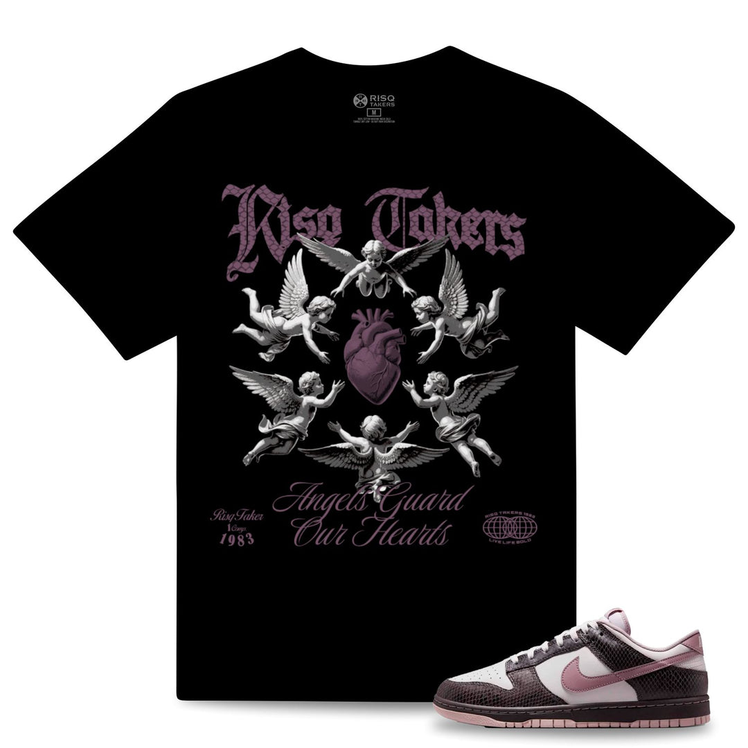 Risq Takers Angels Guard Hearts Tee Blk/Prpl