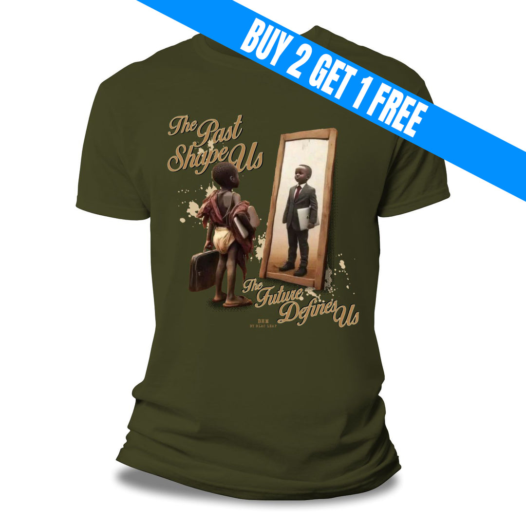 Risq Takers The Past Shapes Us Tee Olive