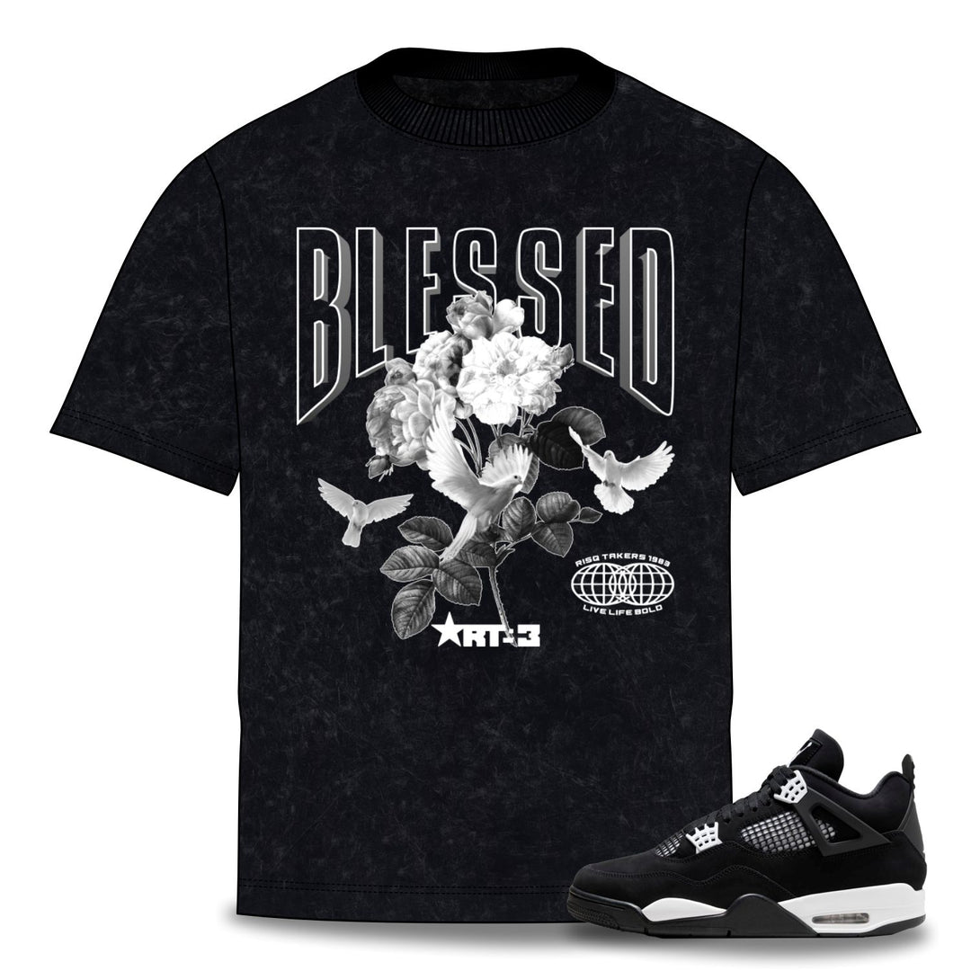 Risq Takers "Blessed Dove" Tee Black Vintage