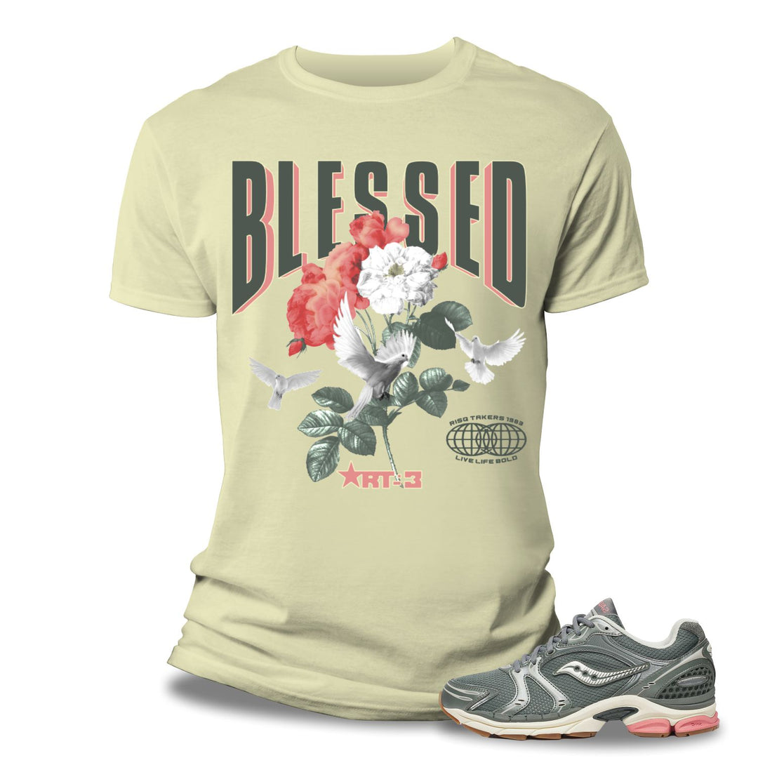 Risq Takers "Blessed Dove" Tee Natural / Olive