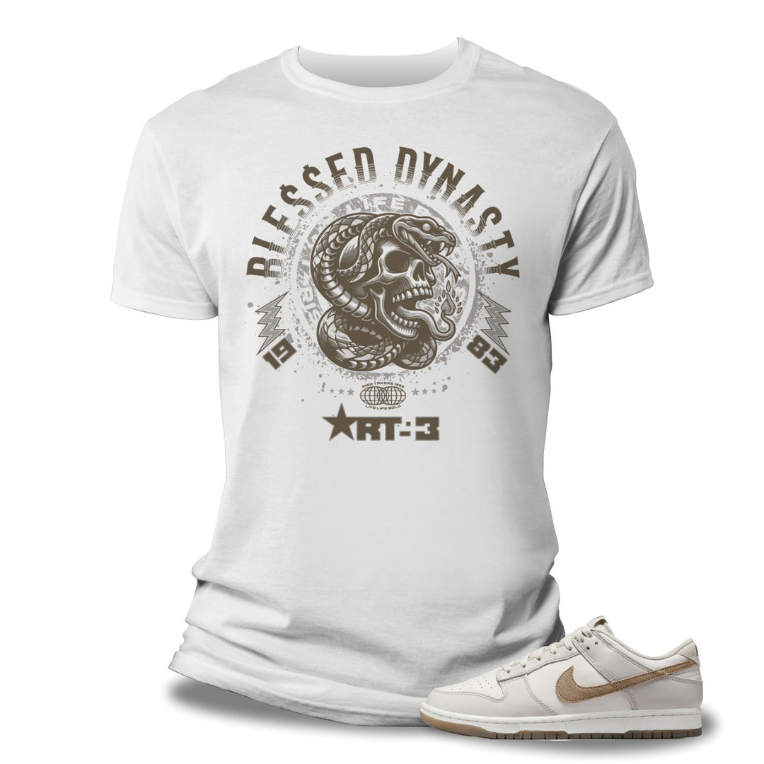 Risq Takers Ble$$ed Dynasty Tee White/ Khaki