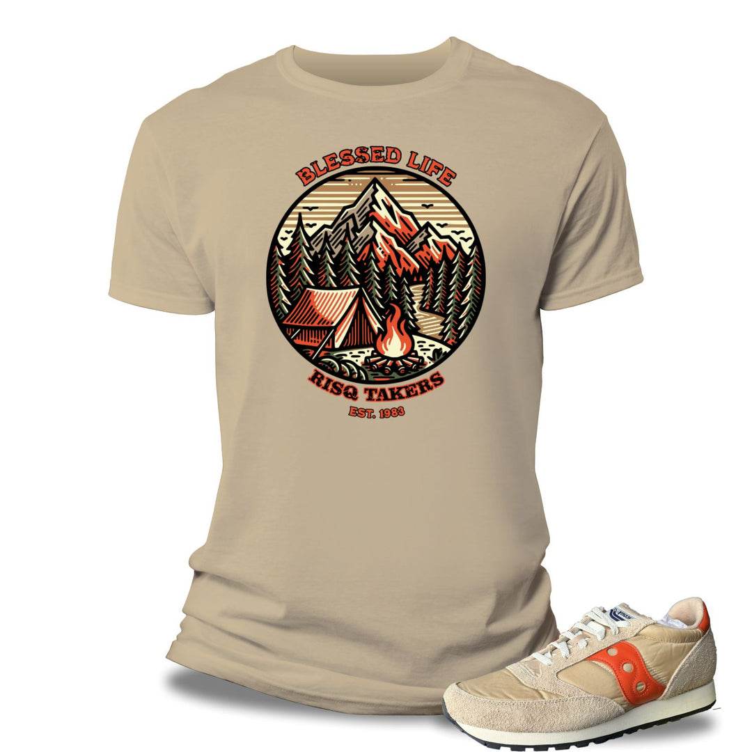 Risq Takers Blessed Life Tee Natural / Orange