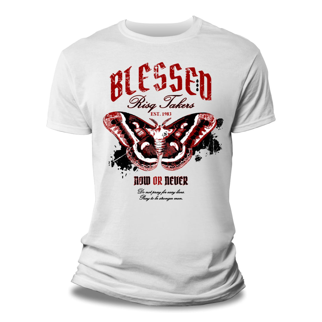 Risq Takers Blessed Now or Later Tee Wht/Red