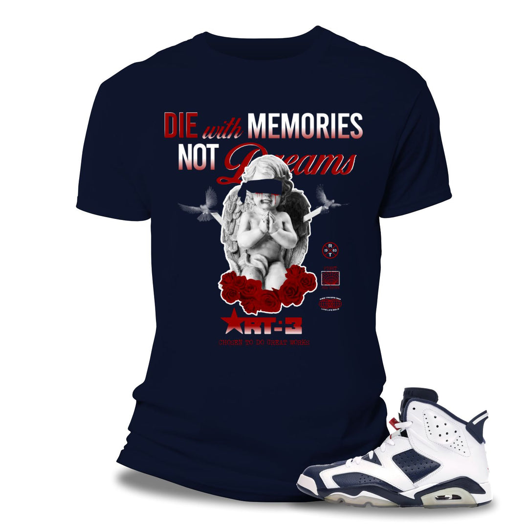 Risq Takers Dreams Tee Navy with Red and White