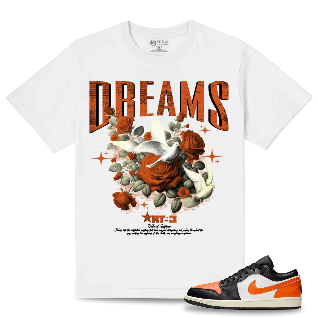Blac Leaf Dreams Tee White With Orange