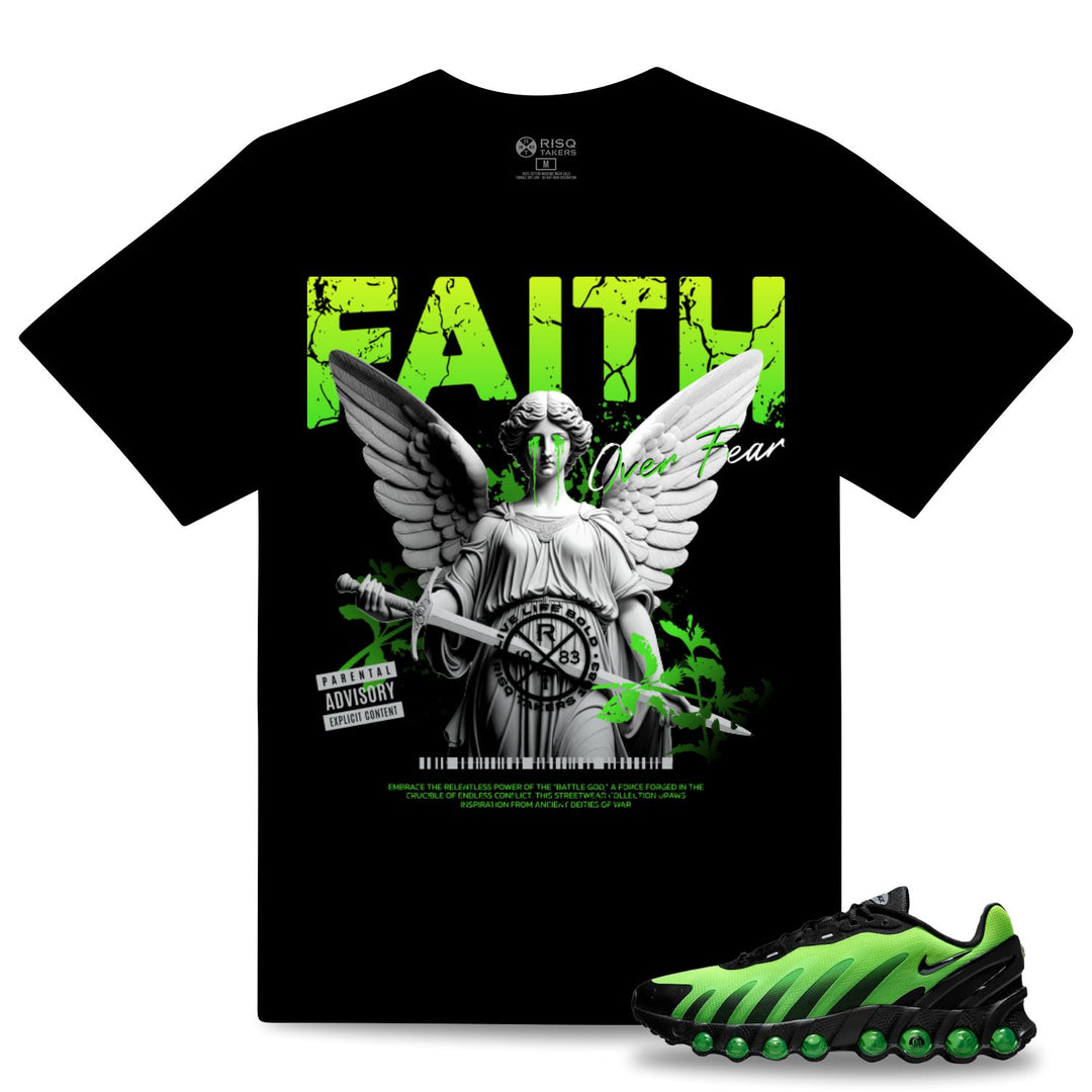 Risq Takers Faith Tee Blk/ Neon Grn