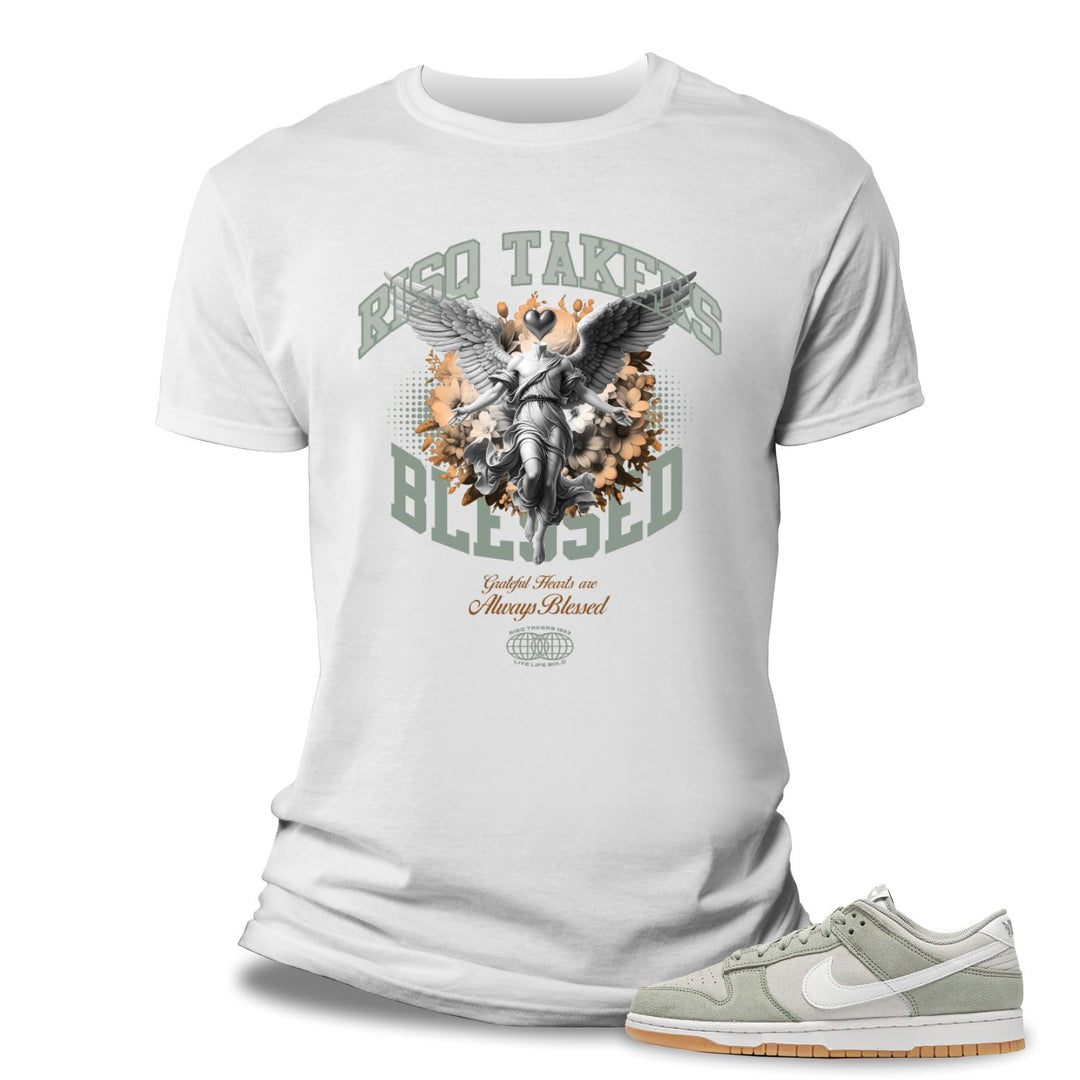 Risq Takers Blessed & Grateful Hearts Tee Wht