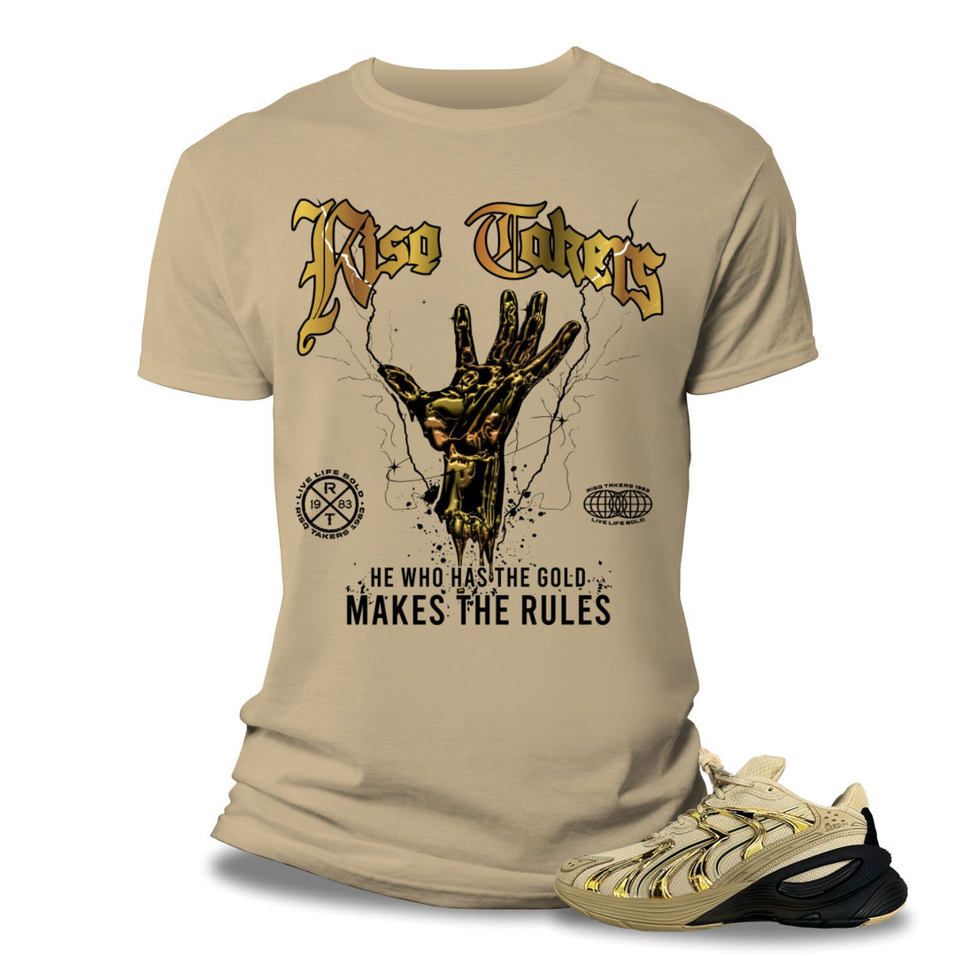 Risq Takers Gold Rules Tee Khaki